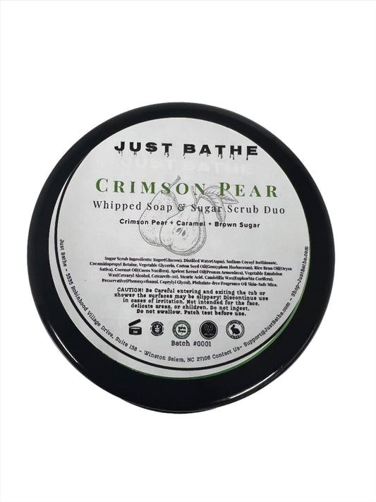 Crimson Pear Whipped Soap & Sugar Scrub Duo