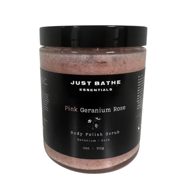 Pink Rose Geranium Himalayan Salt Body Scrub